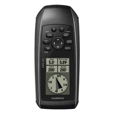 GPSMAP 73 Portátil / Pantalla LCD 4 Niveles de Gris / Resolución 128 x 160 Píxeles / Autonomía +18 Horas / Resistencia al Agua IPX7 / Receptor de Alta Sensibilidad / 1000 Waypoints / 100 Tracks / Flotante / Calendario de Caza y