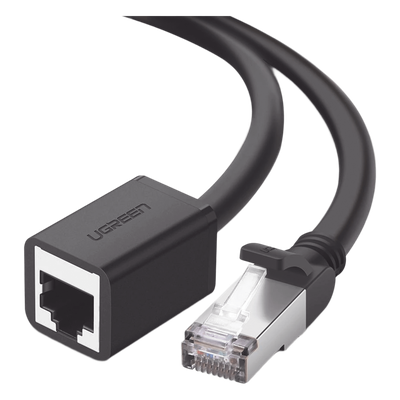 Cable de Extensión Cat6 RJ45 F/UTP / Macho a Hembra / 5 Metros (16.40 Pies) / Método de Conexión 568B / Velocidad de Transmisión 1000Mbps / Ancho de Banda del Canal 250MHz / Caja de Cobre / Negro