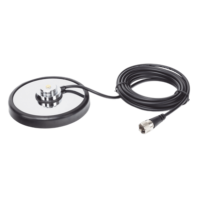 Montaje magnetico para antenas de 3/4″ (Nmo), 5 m de cable RG-58A/U, conector UHF (PL-259) macho, diámetro de 5″