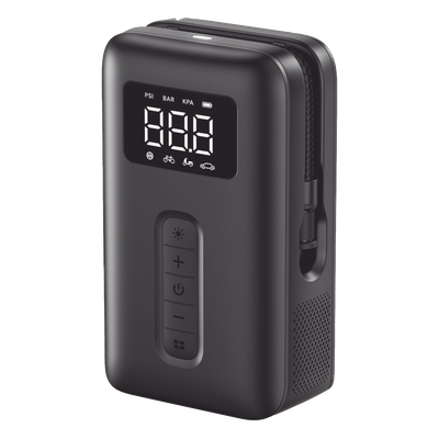 Inflador de Neumáticos | Compresor de Aire Portátil | Bomba de Aire de 150 PSI | Flujo de Aire de 15L/Min | Con Batería Integrada | Cuenta con Luz LED | Ideal para coches, bicicletas, pelotas de motocicleta.