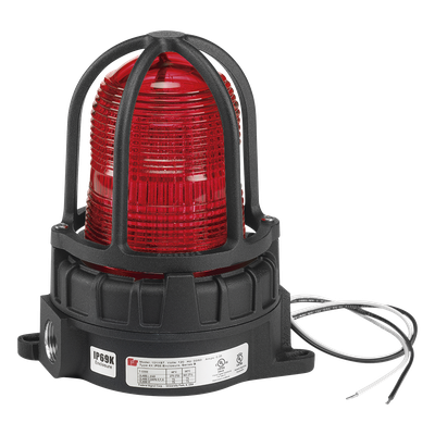 Luz de advertencia LED para ubicaciónes peligrosas, montaje para superficies, 24 VCD , color Rojo