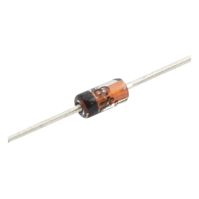 Diodo de Conmutación, I fwd. 300 mA, Vrev 75 V, 0. 5 Watt, Tiempo de Recuperación 4.0 nS, Empacado DO-35.