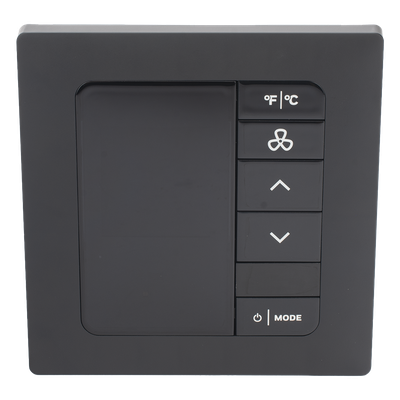 INNCOM e7 EMS / Termostato de Gestión Energética / 100-277 VAC / FCU 2 y 4 Tubos / BACnet MS/TP y Wi-Fi / Sensor PIR / Ónix Negro