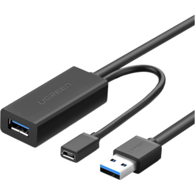 Cable de Extensión Activo USB 3.0 con puerto de alimentación Micro USB / 5 Metros / USB 3.0 a 5Gbps / No requiere controlador / Ideal para impresoras, consolas , Webcam, etc.