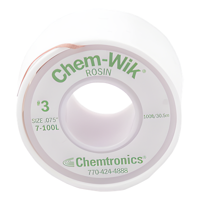 Rollo de Desoldar Chemtronics, 100 ft, 30 mts, 0.075 inches.
