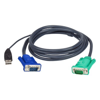 Cable KVM | USB con SPHD | 3 en 1 | De 3 m