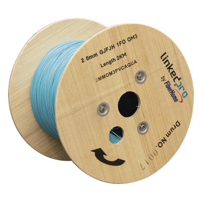 Fibra Óptica Multimodo OM4, 2 mm, Simplex, Tight Buffer (900 micras), Precio Por Metro, (Hasta 2000 Metros en un Solo Tramo de Cable)