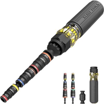Desarmador de Impacto / 14 en 1 /  Magneto de Tierras Raras / Almacenamiento Dual / Asistencia de Torque /  Adaptador 7/8″.
