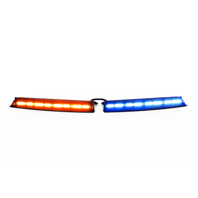Visera Interior Universal Tricolor Rojo/Azul/Blanco 144 LED Con Luces De Penetración Sin Bracket, Necesario agregar CZMATSIBSYS