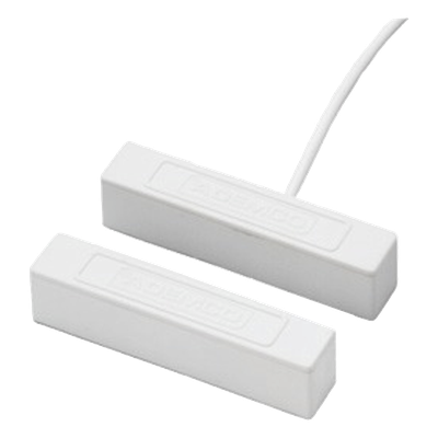 Contacto magnético direccionable V-Plex para montaje en superficie, sellado contra humedad, color blanco