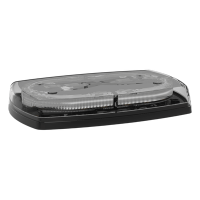 Mini torreta de 48 LED 10″ Ámbar/Claro, Lente Transparente, Cableado