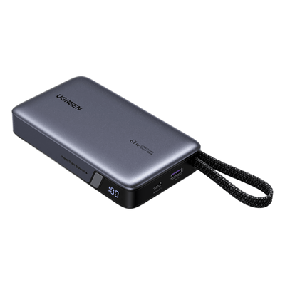 Power Bank 20000mAh / 67W USB-C con Cable Integrado / 1C1A / PD3.0 PPS QC4.0 / Batería 72Wh Li-ion 21700 / Carga Rápida 65W / PC+ABS V-0