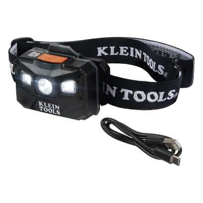 Lámpara Luz LED Frontal Recargable de 400 Lúmenes, Apagado Automático, con Correa de Tela, Adaptable y Ajustable a Gorros, Cascos, Cachuchas o directo a Frente Humana (Tipo Minero)