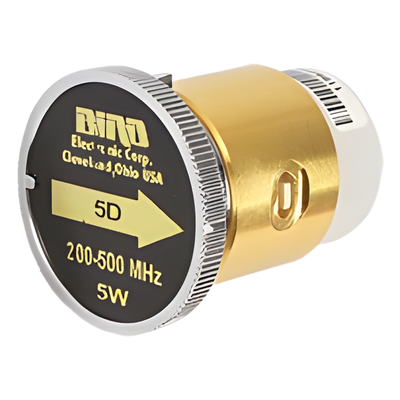 Elemento de 5 Watt en Línea 7/8″ para Wattmetro BIRD 43 en Rango de Frecuencia de 200 a 500 MHz.
