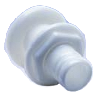 Accesorio pasacascos de plástico de alto impacto, recto de 1-1/8″