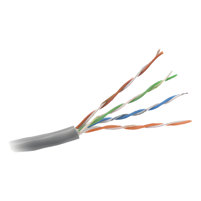 Bobina de Cable de 305 Metros (1000 Pies) UTP Cat5e / Color Gris / UL, CM, Probado a 350 Mhz / Para Aplicaciones de CCTV, Redes de Datos, IP Megapixel, Control RS485