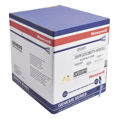 Bobina de Cable de 305 Metros (1000 Pies) / UTP Cat6 / Color Azul / UL, CMR, SPNLS / Probado a 350 Mhz / Para Aplicaciones de CCTV, Redes de Datos, IP Megapixel, Control RS485
