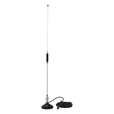 Antena Móvil para Rango de Frecuencia de Banda Civil (CB) 26.960 – 27.400 MHz.