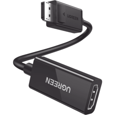 Convertidor DisplayPort a HDMI 4K@60Hz | 3D | HDR | Blindaje Interno | Botón Liberador | Largo 25 cm (9.84 Pulgadas) | Carcasa de ABS | Plug & Play.