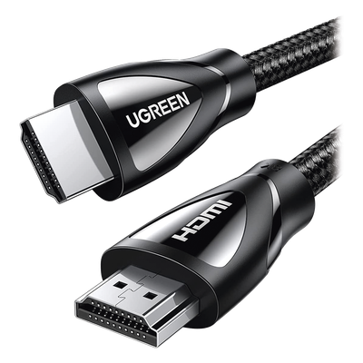 Cable HDMI 2.1 de Nylon Trenzado / 5 Metros (16.40 Pies) / 8K@60Hz/4K@120Hz / eARC (Canal de Retorno de Audio) / HDR10+ / VVR / HEC (Canal Ethernet HDMI) / ALLM / 3D / Dolby Atmos / Dolby Vision / 48 Gbps / Mayor Duración