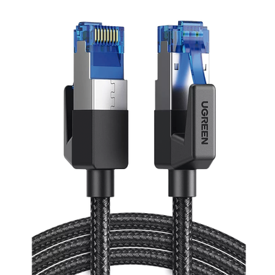 Cable Ethernet Cat8 Class F/FTP Redondo con Malla de Nylon 5 Metros (16.40 Pies)
