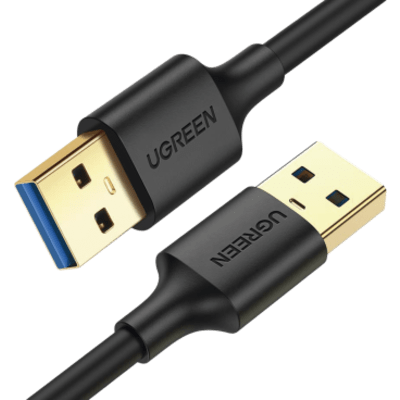 Cable USB-A 3.0 a USB-A 3.0 / 3 Metros / Macho a Macho / Conector Niquelado / Núcleo de Cobre Estañado / Blindaje Múltiple / Velocidad 5Gbps / No Requiere Controlador / Compatible con USB 2.0 Y USB 1.1
