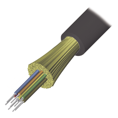 Cable de Fibra Óptica de 6 Hilos, Interior/Exterior, Tight Buffer, No Conductiva (Dieléctrica), LS0H, Multimodo OM4 50/125 Optimizada, 1 Metro (3.28 Pies)