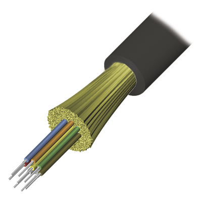 Cable de Fibra Óptica de 4 Hilos, Interior/Exterior, Tight Buffer, No Conductiva (Dieléctrica), Plenum, Monomodo OS2, 1 Metro (3.28 Pies)