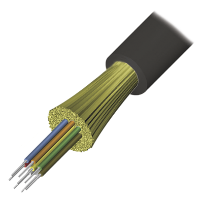 Cable de Fibra Óptica de 6 Hilos, Interior/Exterior, Loose Tube, No Conductiva (Dieléctrica), LS0H, Monomodo OS1/OS2 9/125, 1 Metro (3.28 Pies)