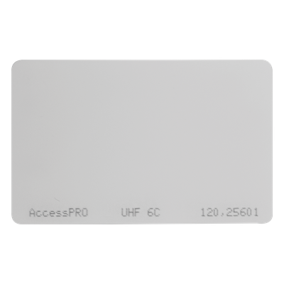 Tag UHF tipo Tarjeta para lectoras de largo alcance 900 MHZ / EPC GEN 2 / ISO 18000 6C / No imprimible / NO incluye porta tarjeta