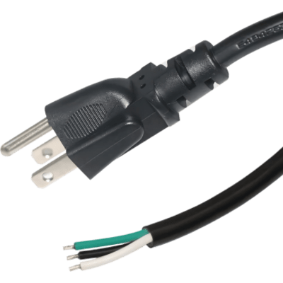 Cable de Alimentación Eléctrica para 120-240 Vca | 1.8 Metros (5.91 Pies) | 3 Fases | Cables Libres