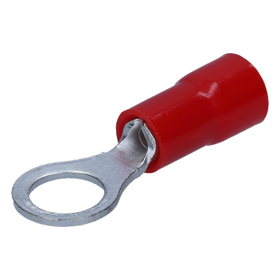 Terminal tipo ojo / 1 /  4 » / 22 – 16 AWG / Rojo / Paquete de 25 piezas.