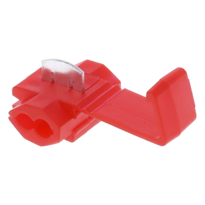 Terminal tipo almeja / 22 – 18 AWG / Rojo / Paquete de 25 piezas.
