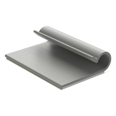Clip Adhesivo Tipo J, Para Cables de Hasta 7.9 mm de Diámetro, Uso Interior, Color Gris, Paquete de 100pz