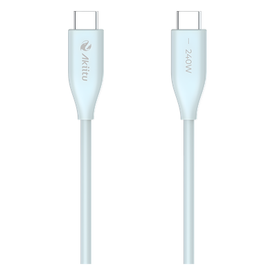 Cable de Carga USB-C a C 1.5 Metros / Potencia 240W / Velocidad Transferencia 480 Mbps / Tecnología GaN (Nitruro de Galio) / Fast-Charging / Material Silicona No Tóxica / Conector Aluminio Anodizado