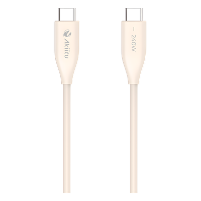 Cable de Carga USB-C a C / 1.5 Metros (4.92 Pies) / Potencia 240W / Fast-Charging / Velocidad Transferencia 480 Mbps / Tecnología GaN (Nitruro de Galio) / Material Silicona No Tóxica / Conector Aluminio Anodizado