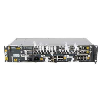 OLT Carrier Class Modular GPON, 2 Ranuras, Incluye 2 Tarjetas de Servicio de 16 puertos GPON, (32 Modulos GPON C+ Incluidos) 1 Fuente de CA, 2 UR, Incluye Instalación de software UNM2000, (Interoperabilidad con ONU´s de Terceros sin Costo)