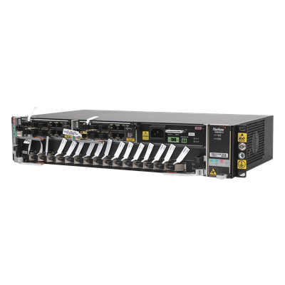 OLT Carrier Class Modular GPON, 2 Ranuras, Incluye 1 Tarjeta GPOA de 16 puertos GPON, 1 Fuente de CA, 2 UR, Gestión por UNM2000, CLI, Incluye Instalación de Software UNM2000, (Interoperabilidad con ONUs de Terceros sin Costo)