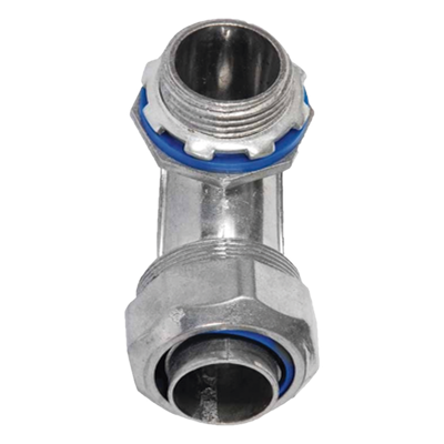 Conector Curvo para tubo tipo Liquidtight de 1/2″  (13 mm). Compatible con ANC-COT12.