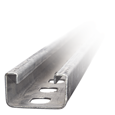Unicanal Perforado 4 X 2 cm X 3 m / Calibre 12 / Galv. Electrolítico.