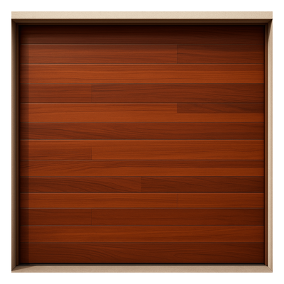 Puerta de Garage de Alta Calidad / Estilo Americano / Acabado Laminado PREMIUM / Color Madera Clara / 20x8 Pies.