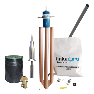 Kit Pararrayo PDC Dat Controler Plus Avance de Cebado:30 µs. Diámetro de Protección Máx: 100 m. Incluye Electrodo y Accesorios p/Torre.