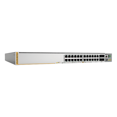 Switch PoE+ Stackeable Capa 3, 20 puertos 10/100/1000 Mbps + 4 x 100M/1G/2.5/5G-T + 4 puertos SFP+ 10 G, hasta 740 W, fuente redundante