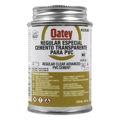 Cemento Claro de 118 ml para Tubo Conduit PVC Pesado.