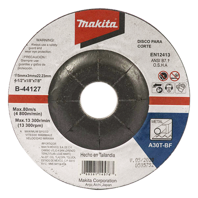 Disco de corte para metal de 4 1/2″
