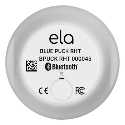 Sensor BLE de Temperatura y Humedad BLUEPUCK RHT — IP65, Alcance 500m, Batería 18 Años, Compatible Teltonika/Ruptela/TopFly