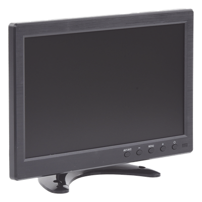 Monitor 10.1″ TFT-LCD ideal para colocar en vehículos o DVR/NVR. Entradas de video HDMI, VGA y RCA (CVBS)