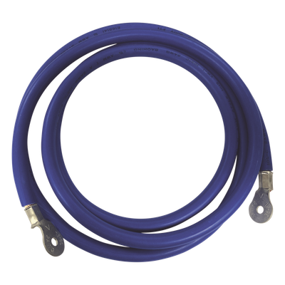 Cable para Baterías, 2.2 m Azul Calibre 2 AWG con Terminales de Ojo en Ambos Extremos