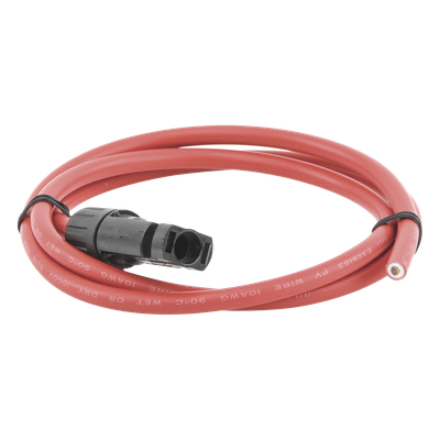 Cable Fotovoltaico, 1 m, Rojo, Calibre 10 AWG con Terminal MC4-M en un extremo