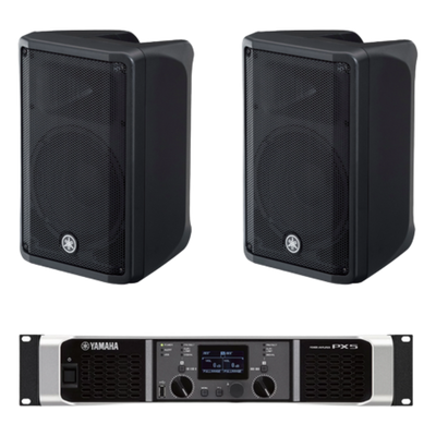 Kit Refuerzo Sonoro | Incluye 2 Bocinas CBR10 y 1 Amplificador PX5 | Ideal para Audio en primer Plano